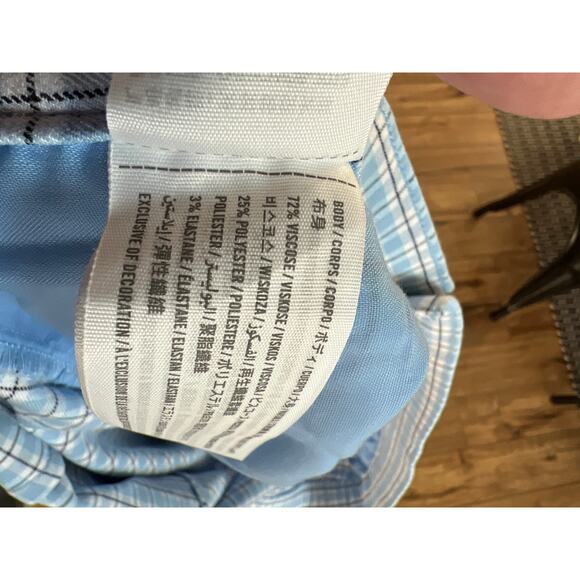 NWT Hollister size XL light blue plaid flare pants - Picture 6 of 6